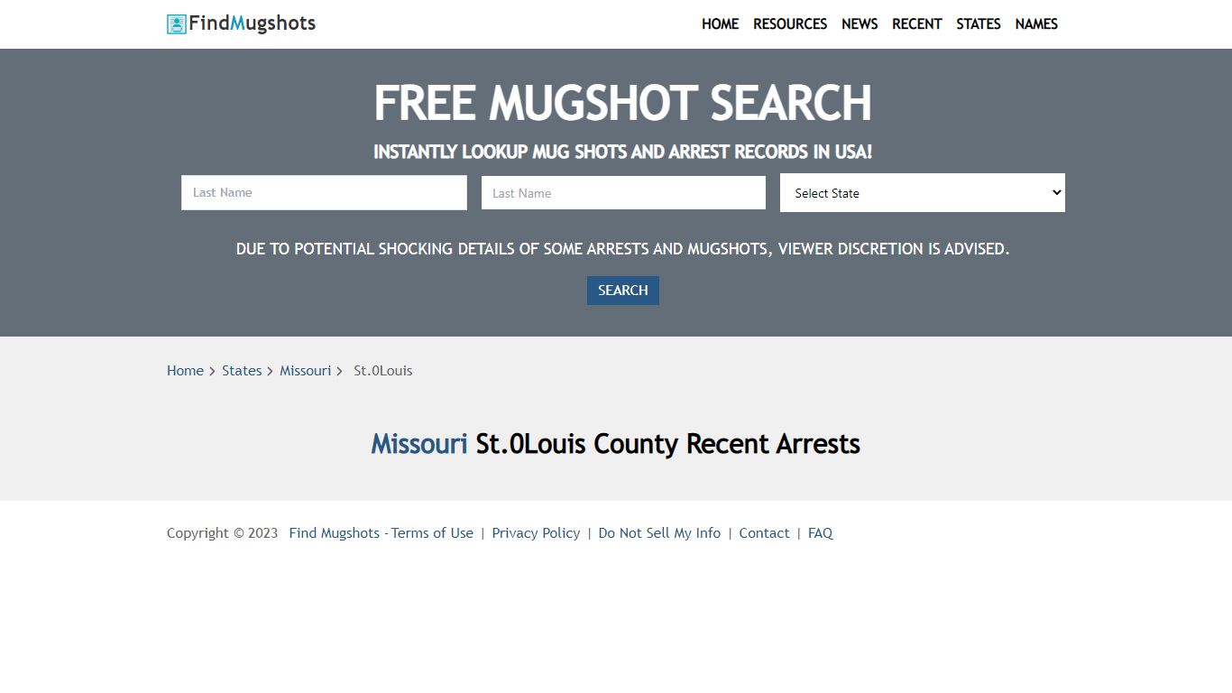 Find St. Louis Missouri Mugshots - Find Mugshots